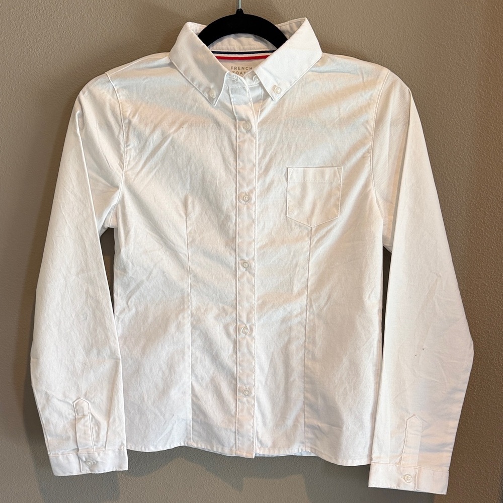 French Connection White Button-Down Shirt